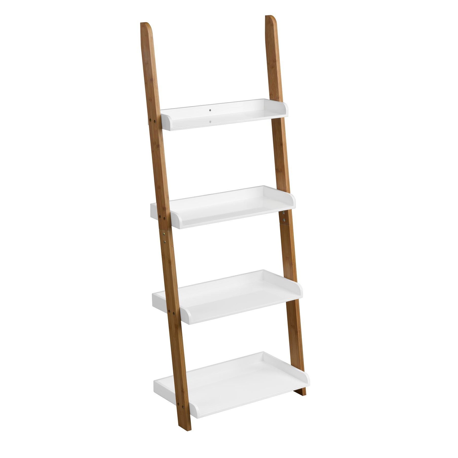 white shelf ladder